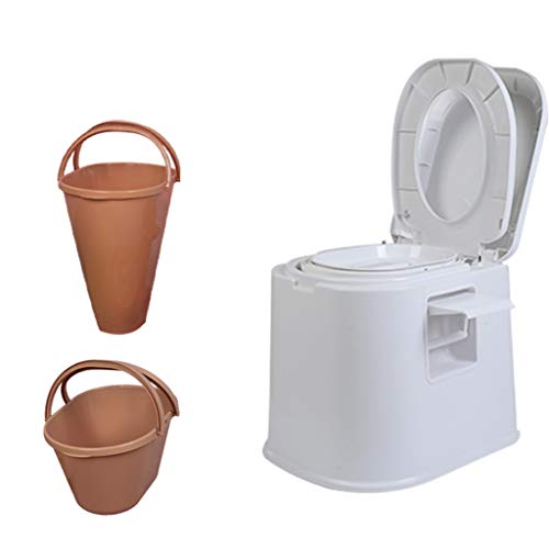 WC mobile Padella Wc Portatile Con Porta Carta Igienica, Utilizzata per Viaggi A Lunga Distanza, Ingorghi Stradali, Anziani (Color : White)