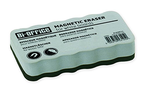 Bi-Office Cancellino Magnetico Leggero, Per Lavagne Magnetiche Bianche, 105 x 55 x 23 mm