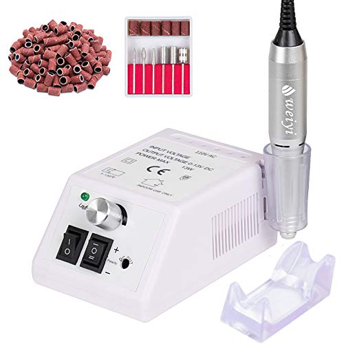 Regolabile Fresa per Unghie di Manicure La Rettificatrice Professionale Elettrico di Chiodo e Strumenti Trapani e accessori 100 Levigatura Bande bianca