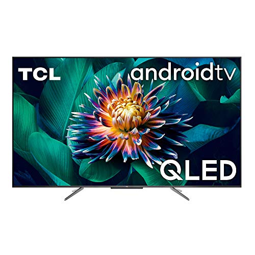 TCL, 55C711, 55 pollici QLED TV, 4K Ultra HD, Smart TV con sistema Android 9.0 (HDR 10+, Micro dimming, Dolby Vision-Atmos), Controllo Vocale Hands-Free, Design ultra sottile in alluminio e senza bord