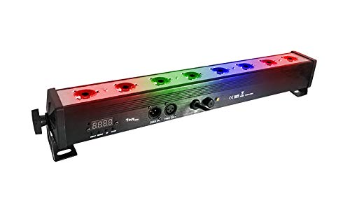 TOM LED par bar muro lavare fase luce con 8pcsx3W RGB 3-in-1 condotto e piena di casa di 7 modi DMX512 per discoteca/partito/teatro (RGB)