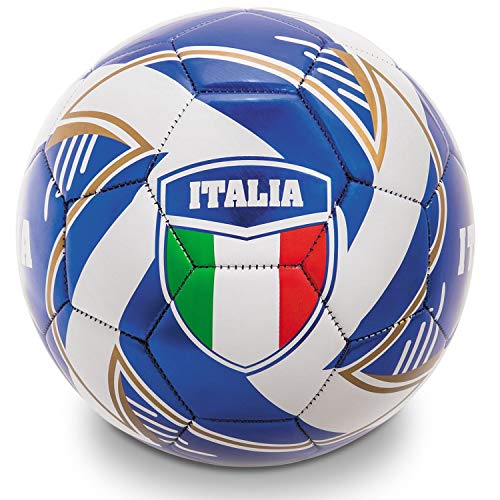 Mondo Toys - Pallone da Calcio cucito TEAM ITALIA - size 5 - 400 g - colore bianco/azzurro - 13408