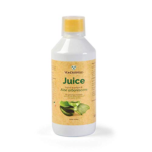 Vonderweid - Juice di Aloe Arborescens, Succo biologico da polpa di foglia fresca di Aloe Arborescens, 500 ml