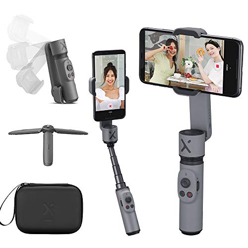 Zhiyun Smooth X Selfie Stick Gimbal per Smartphone,Estensibile Selfie Stick per iPhone 11 Samsung Huawei,Handheld Phone Gimbal Controllo Gesti New APP per Youtube Vlogging Live Streaming Video Stabile