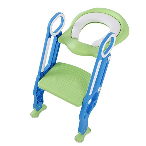 D&S Vertriebs GmbH - Vasino con scaletta regolabile e seduta morbida, antiscivolo, per bambini a partire da 1 anno