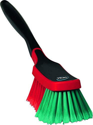 Vikan 525252 Multi Brush/Rim Cleaner, Soft/Split, nero, 290 mm di lunghezza, 70 mm di larghezza, 100 mm di altezza, confezione da 9
