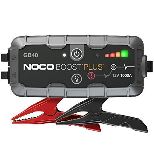 NOCO Boost Plus GB40: avviatore di emergenza per auto con batteria al litio da 1.000 A e 12 V, ultra-sicuro e portatile, per motori a benzina fino a 6 litri e diesel fino a 3 litri
