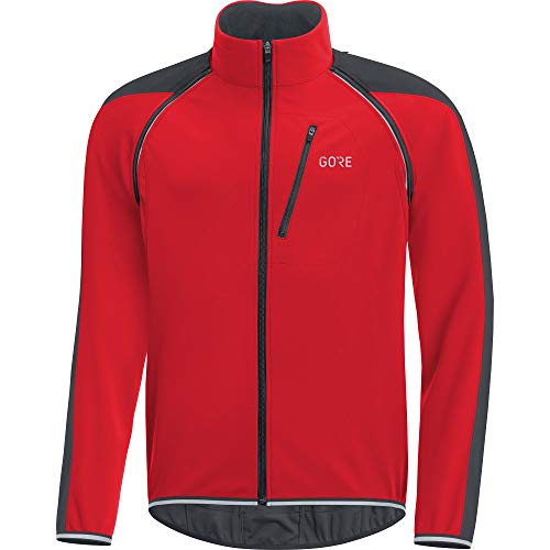 GORE Wear C3 Giacca zip-off da uomo GORE WINDSTOPPER, M, Rosso/Nero