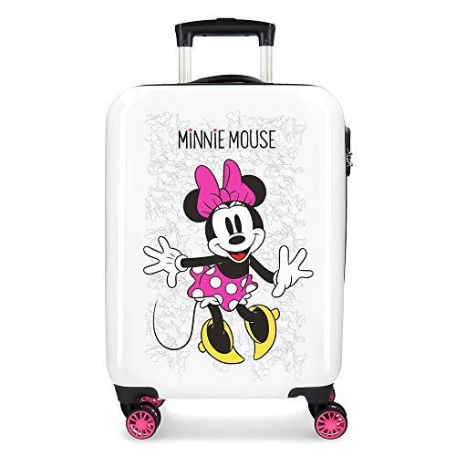 Disney Enjoy The Day Valigia da Cabina per Bambini, 55 cm, Bianco