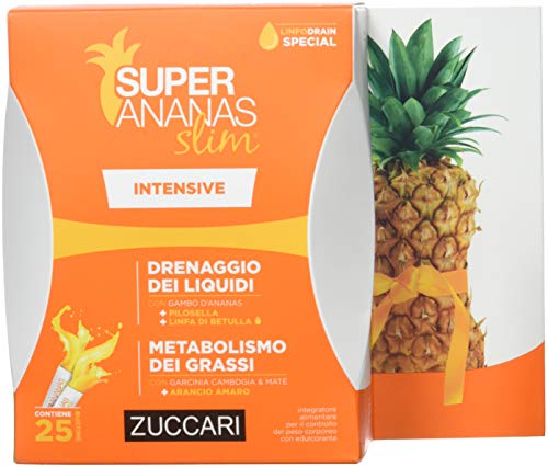 Zuccari Linea Super Ananas Slim, Intensive Drenaggio Dei Liquidi 25 Bustine