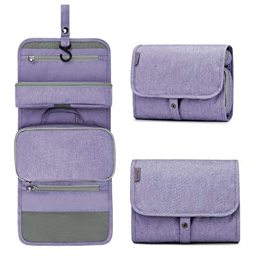 Wind Took Beauty Case Unisex Beauty Case da Viaggio Appendibile Beauty da Viaggio Trousse da Toilette Beauty Case Grande Wash Bag Impermeabile Lavanda