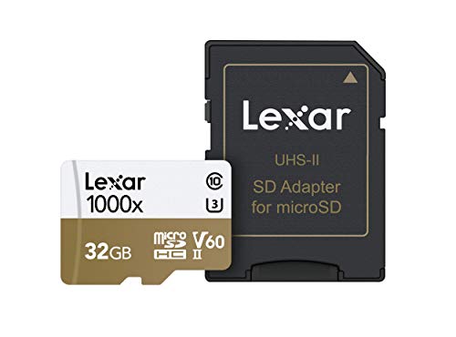 Lexar Scheda di Memoria MicroSDHC da 32 GB, UHS-II 1000x, Bianco/Oro