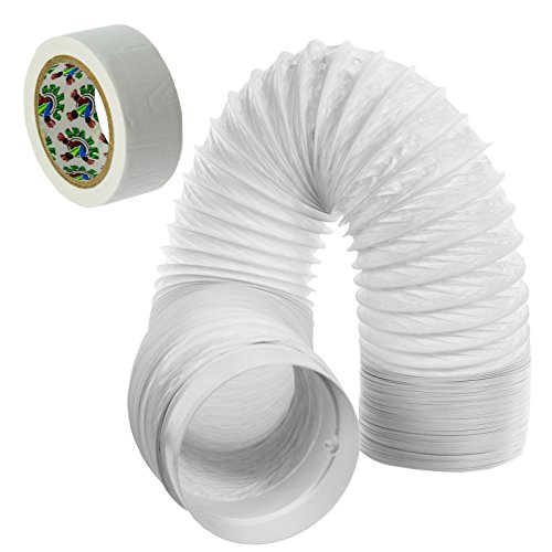 SPARES2GO Kit di prolunga per tubo in PVC per tubo flessibile per Delonghi Aria condizionata (6m, 5 Pollici)