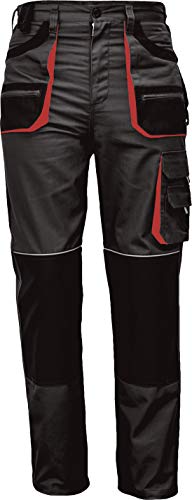 Stenso des-Emerton® - Pantaloni da Lavoro - Uomo - Nero/Rosso - 52