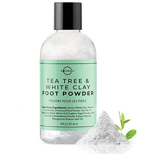 Elimina i Cattivi Odori Deodorante Naturale In Polvere Per Scarpe e Piedi Cura Micosi Antifunghi Sudore Piedi e Unghie Base di Oli Essenziali Tea Tree Argilla e Aloa Vera Per Uomo e Donna 100gr