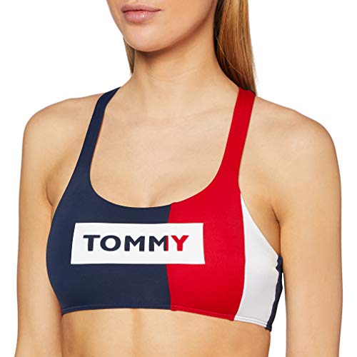 Tommy Hilfiger Crop Top Reggiseno Bikini, Rosso (Red 611), Unica (Taglia Produttore: X-Large) Donna