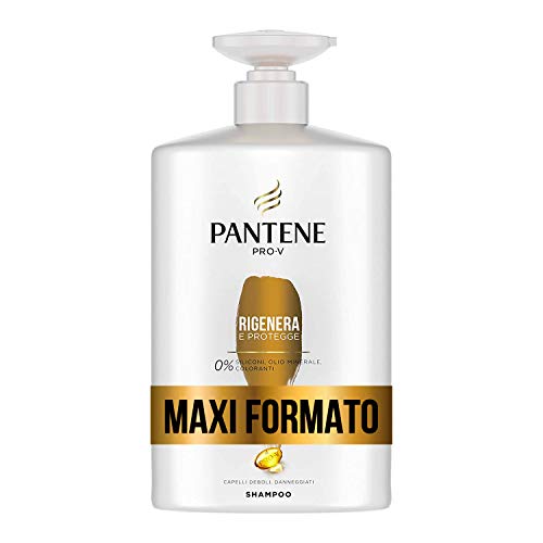 Pantene Pro-V Shampoo Rigenera & Protegge per Capelli Deboli o Danneggiati, Maxi Formato da 1000 ml