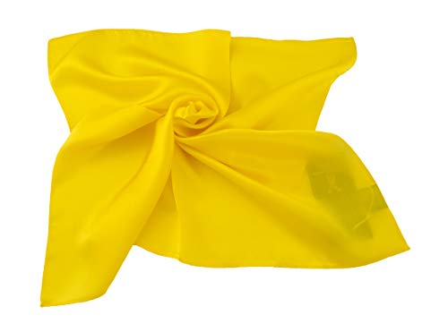 Pietro Baldini Sciarpa da donna in 100% seta – Sciarpa I panno per donna I 55 x 55 cm giallo. Taglia unica