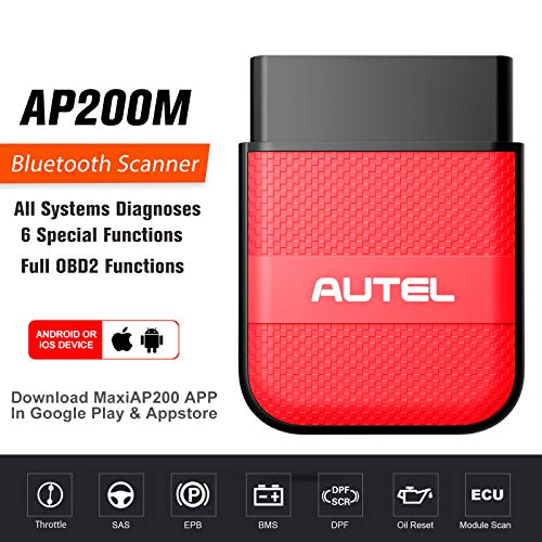 Autel MaxiAP AP200M OBD2 Scanner Bluetooth Diagnostica Auto Sistema Completa Lettore di Codice Reset Olio, EPB, SAS, BMS, Dpf, Acceleratore Abbinamento