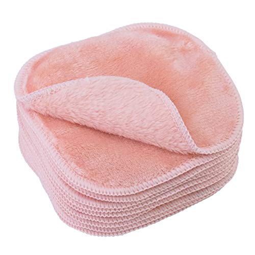 Polyte - panno premium per rimuovere il trucco/pulizia viso - in microfibra di pile - privo di agenti chimici ed ipoallergenico (13 x 13 cm, Rosa)