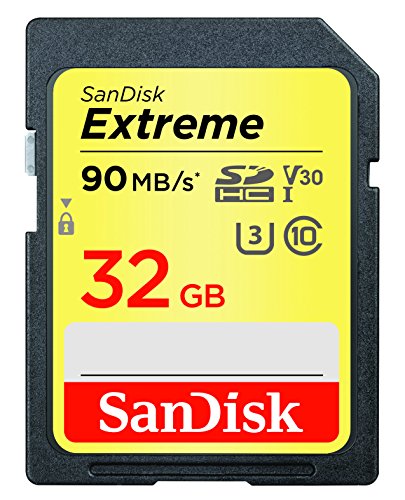 SanDisk Extreme Scheda di Memoria, SDHC da 32 GB, fino a 90 MB/sec, Classe 10, U3, V30