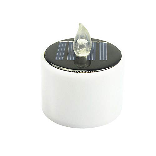 Tyrrrdtrd - Lampada a LED a forma di candela, a energia solare, per esterni e feste Multi