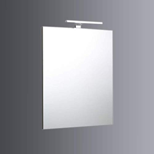 SPECCHIO BAGNO A FILO REVERSIBILE 60X70 CON LAMPADA LUCE A LED