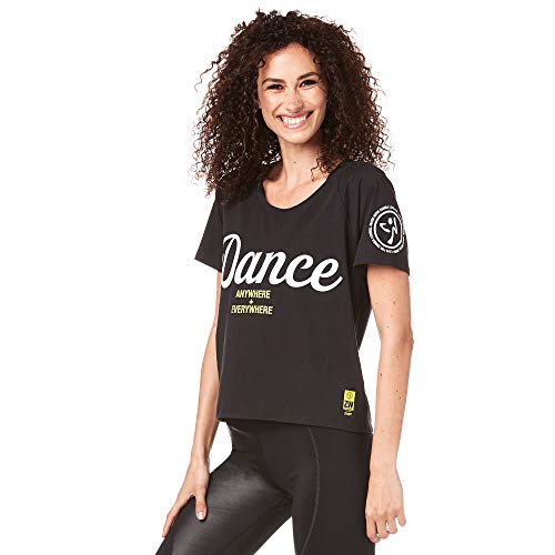 Zumba Lightweight Graphic Design Sexy Tops Cropped Gym Workout Shirts for Women