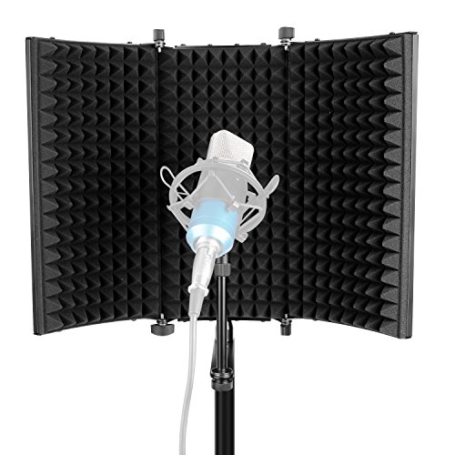 Neewer Professionale Microfono Schermo di Isolamento da Studio Schiuma Assorbente ad Alta Densità Compatibile con Blue Yeti e Qualsiasi Apparecchiatura di Registrazione con Microfono a Condensatore