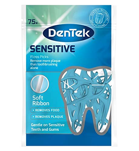 DenTek Sensitive - Plettri per filo interdentale, 75 ct