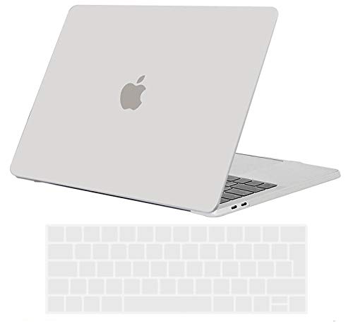 TECOOL Custodia MacBook PRO 15 Pollici 2016 2017 2018 2019 Case, Plastica Cover Rigida Copertina & Copertura della Tastiera per MacBook PRO 15,4 con Touch Bar & Touch ID A1707 / A1990 -Chiaro