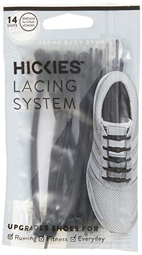 HICKIES 2.0 Performance One Size si adatta a tutti i lacci elasticizzati, neri (14 lacci per scarpe, funziona in tutte le scarpe), taglia unica