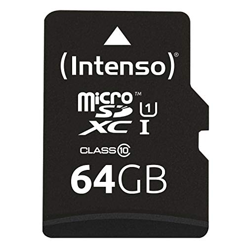 Intenso Premium Scheda di memoria MicroSDXC da 64 GB (con Adattatore SD), Class 10 UHS-I