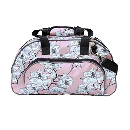 IKURI Borsa Stampata - Weekender Bag in Teloni Impermeabile Realizzata a Mano Multicolore Multiuso Resistenti - Design Magnolia