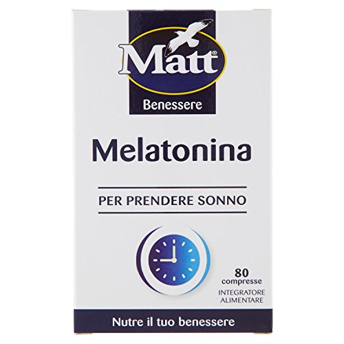 Matt - Melatonina Compresse da 1mg - Integratore per Prendere Sonno - Confezione da 6,8 gr