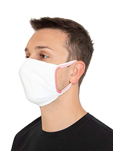 Relaxsan - SET 3 [bianco] Fasce viso bocca naso lavabili riutilizzabili assorbenti tessuto batteriostatico