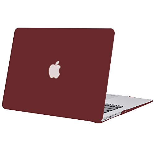 TECOOL Custodia MacBook Air 13 Pollici 2010-2017 (Modello: A1466 / A1369), Ultra Sottile Plastica Case Cover Rigida Copertina per MacBook Air 13.3 - Vino Rosso