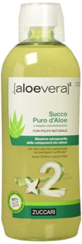 Zuccari Aloevera 2 Succo Puro d'Aloe, 1000 ml