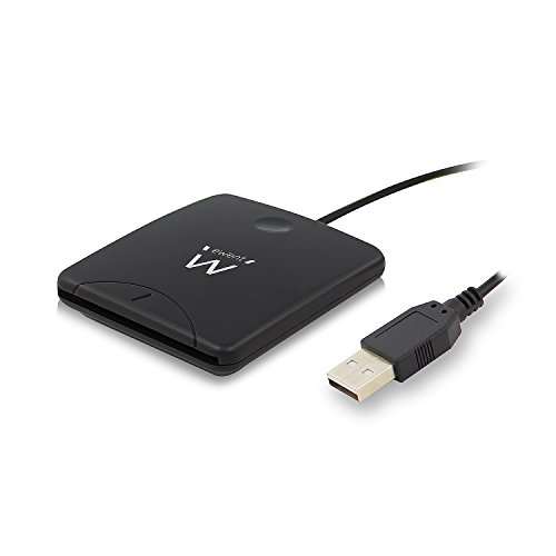Ewent EW1052 Lettore di smart card USB SmartCard Reader, Plug & Play, USB bus-poweresd, compatibile HBCI, nero