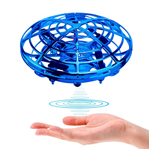 ShinePick Mini UFO Drone, Palla Volante Giocattoli Volanti Controllati a Mano Ricaricabile, RC Quadricottero Induzione a Infrarossi con Luci a LED per Bambini RagazzoRagazza Interno Esterno