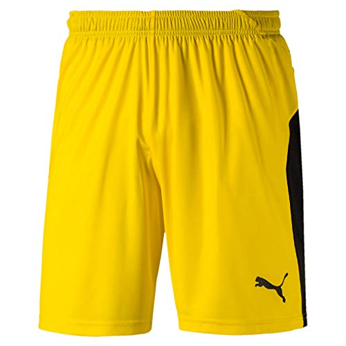 PUMA Liga Shorts, Pantaloncini Uomo, Giallo (Cyber Yellow Black), L