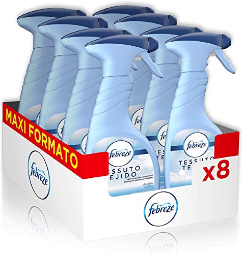 Febreze Classico Spray Deodorante per Tessuti, Maxi Formato, 8 x 500 ml