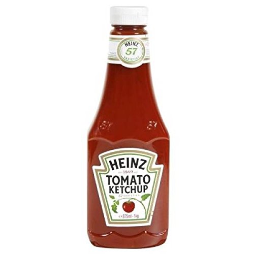 Heinz Tomato Ketchup superiore della bottiglia da spremere 1kg - ( Prezzo unitario ) - Heinz tomato ketchup top down flacon souple 1kg
