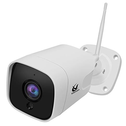 5.0 Megapixel 1920P H.265 Vitorcam Bullet IP Camera, audio bidirezionale, IP65 impermeabile esterno, avviso e-mail di rilevazione movimento, visione notturna a 30 metri, supporto POE + modalità WiFi.