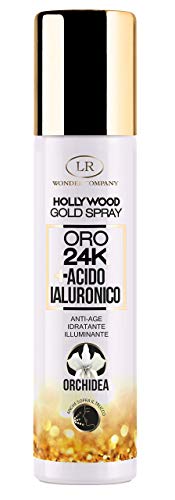 Hollywood Gold Spray, viso all'oro colloidale, antiage, idratante e illuminante con tecnologia Eco-Spray no gas (1x75ml) - LR Wonder Company