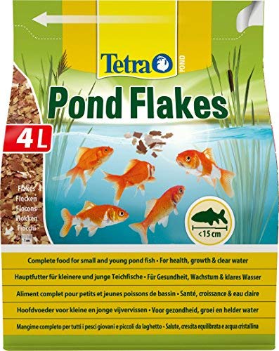 Tetra Pond Flakes 4 L Mangime per Pesci in Fiocchi, Ottimale per Pesci Giovani e di Piccole Dimensioni del Laghetto da Giardino
