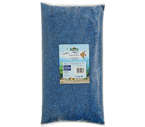 Dehner Aqua - Ghiaia per acquari, Grana 2-4 mm, 5 kg, Colore: Blu Genziana