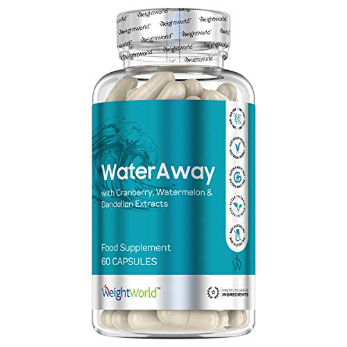 INTEGRATORE DRENANTE NATURALE - Formula Forte in Capsule - Detox Contro Gonfiore, Ritenzione Idrica, Liquidi In Eccesso - Tè Verde, Tarassaco, Vitamina B6, Mirtillo Rosso - Vegan - 60 Capsule