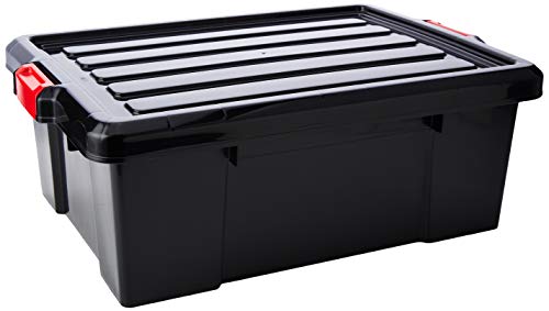 Iris Ohyama 135739 sk-430 Power Box Set di 3 contenitori di plastica nero 63.5 x 44.60 X 23 cm