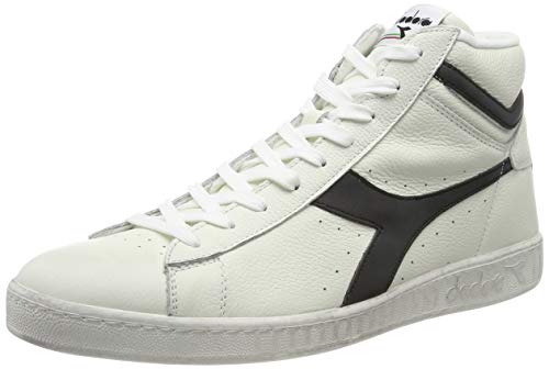 Diadora Game L High Waxed, Scarpe Sportive Alte Unisex-Adulto, Bianco (White/Black C0351), 43 EU